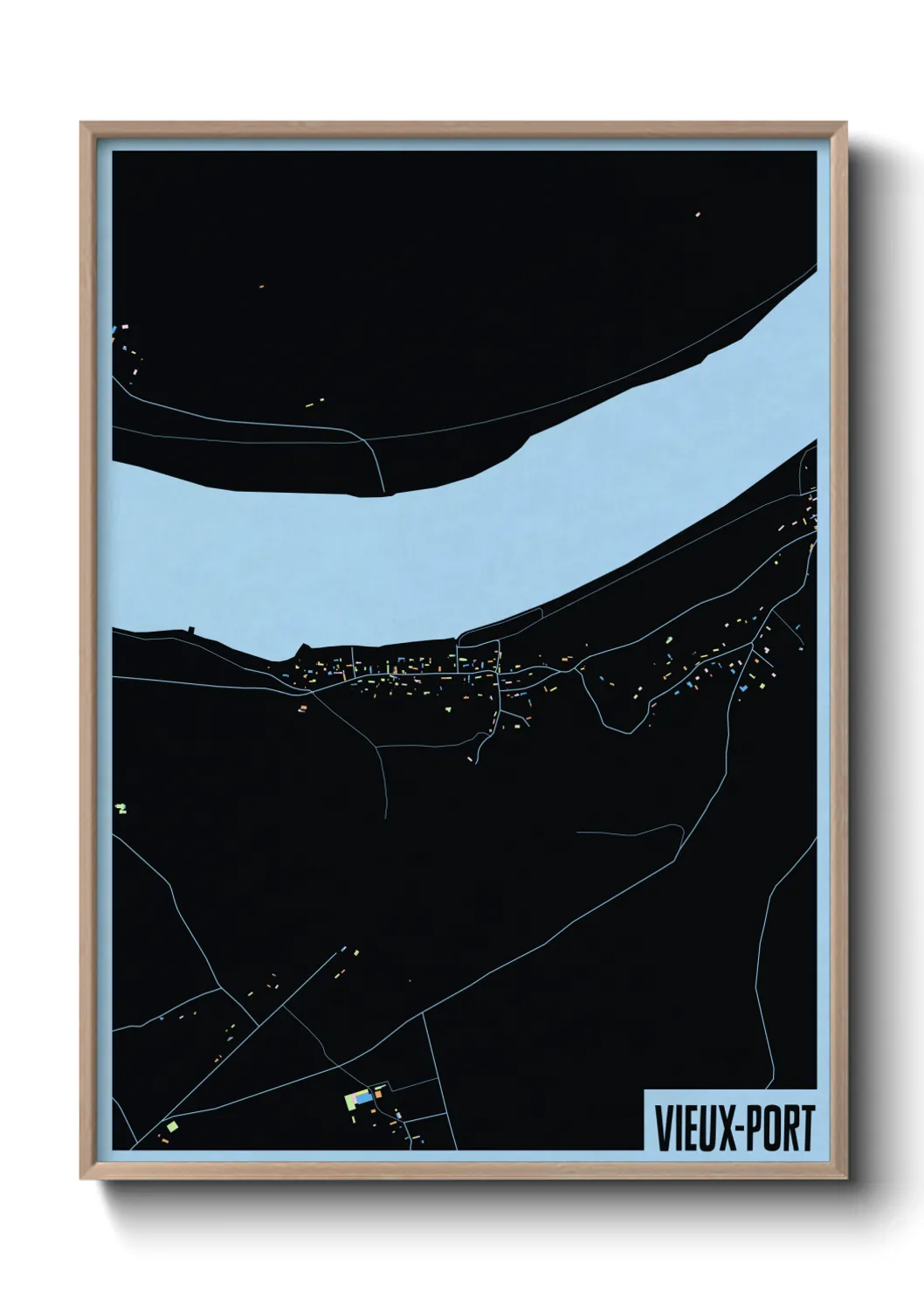 Une affiche de carte sur Vieux-Port