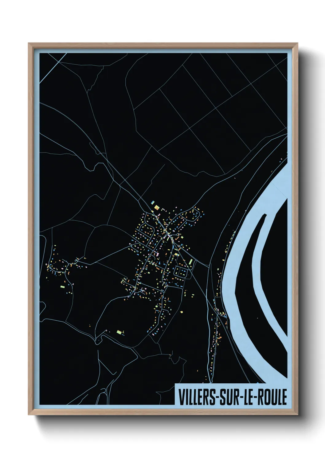 Une affiche de carte sur Villers-sur-le-Roule