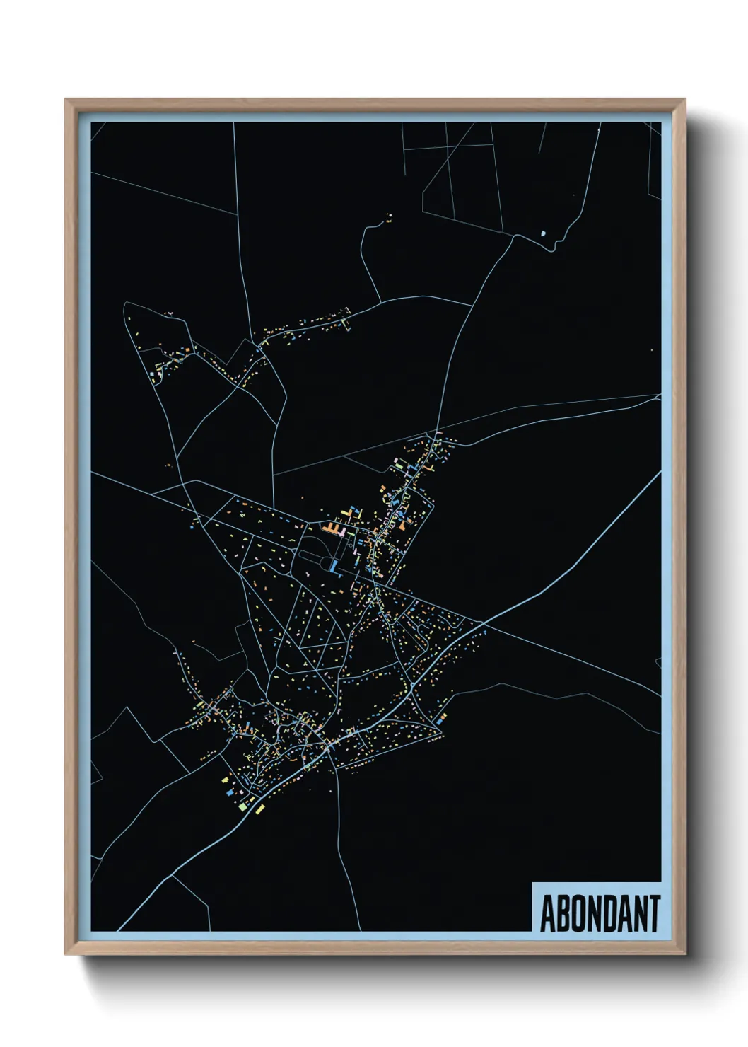 Une affiche de carte sur Abondant