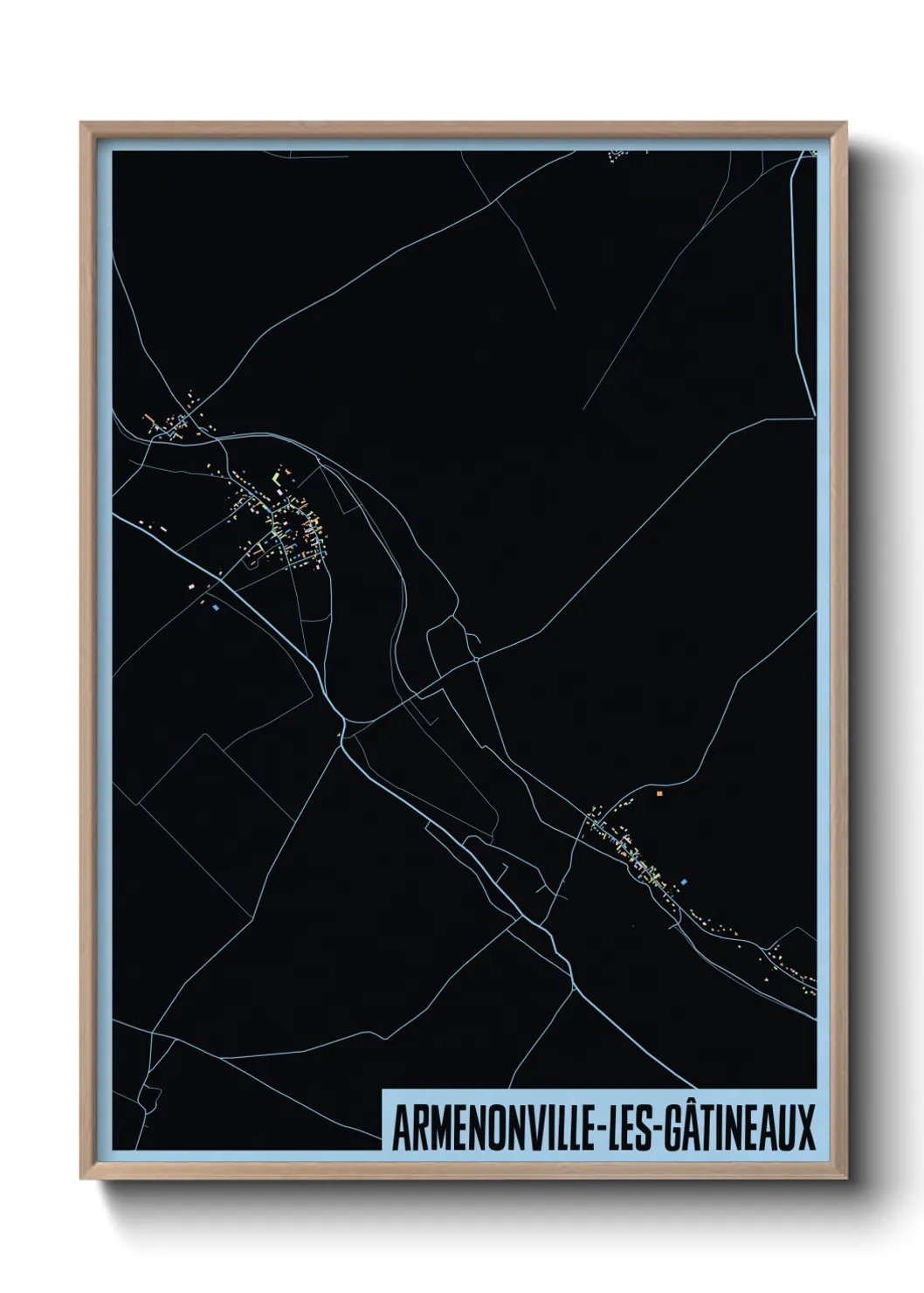 Une affiche de carte sur Armenonville-les-Gâtineaux