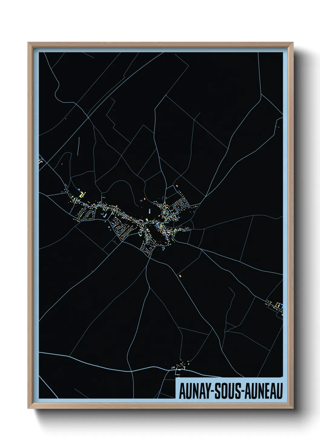 Un poster carteAunay-sous-Auneau