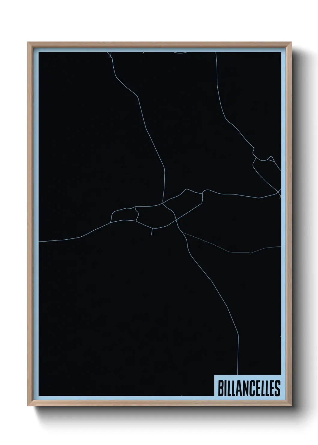 Une affiche de carte sur Billancelles