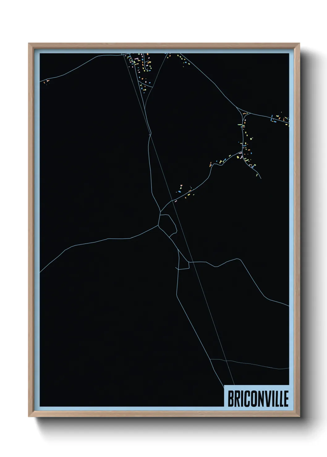 Une affiche de carte sur Briconville