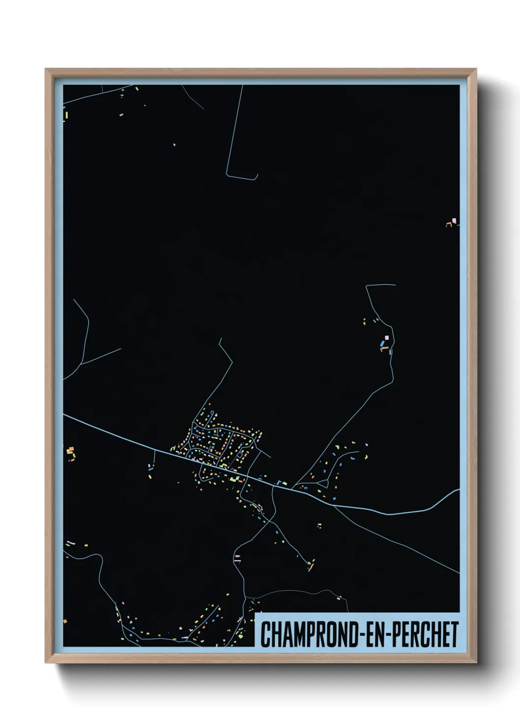 Une affiche de carte sur Champrond-en-Perchet