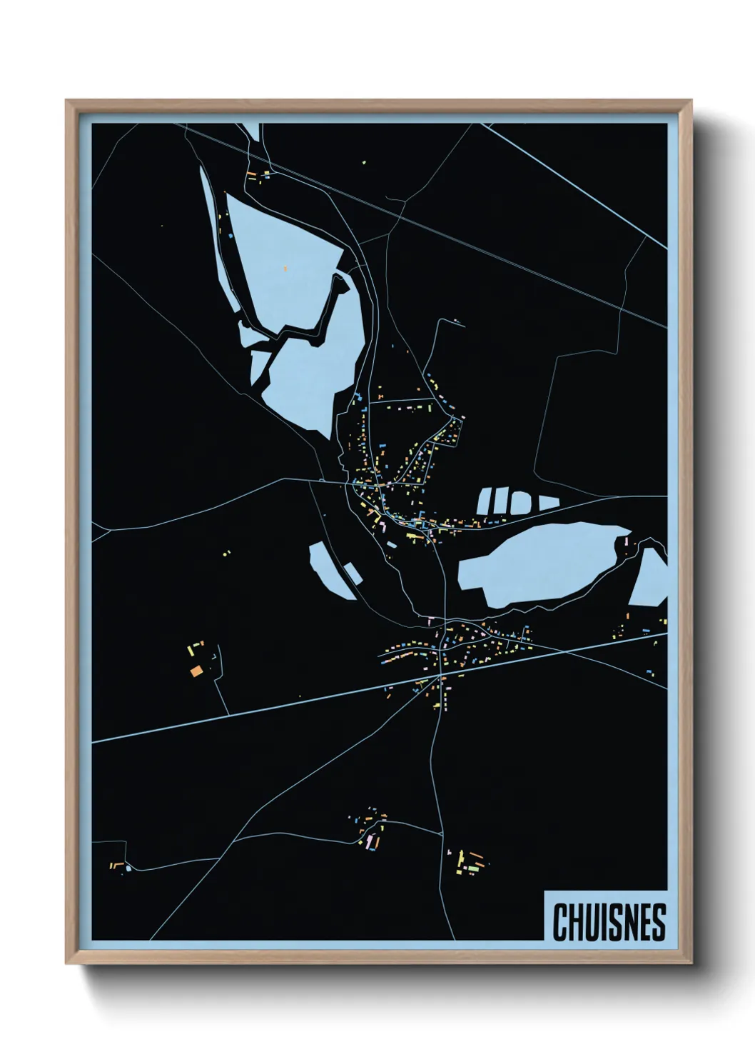 Une affiche de carte sur Chuisnes