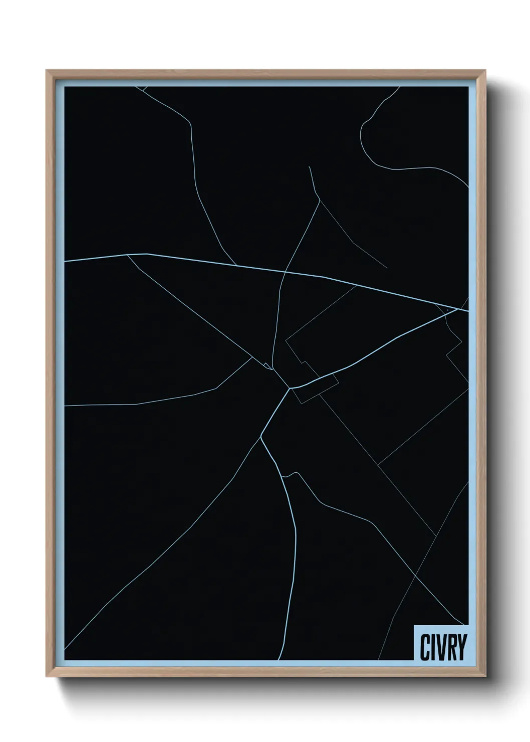 Une affiche de carte sur Civry