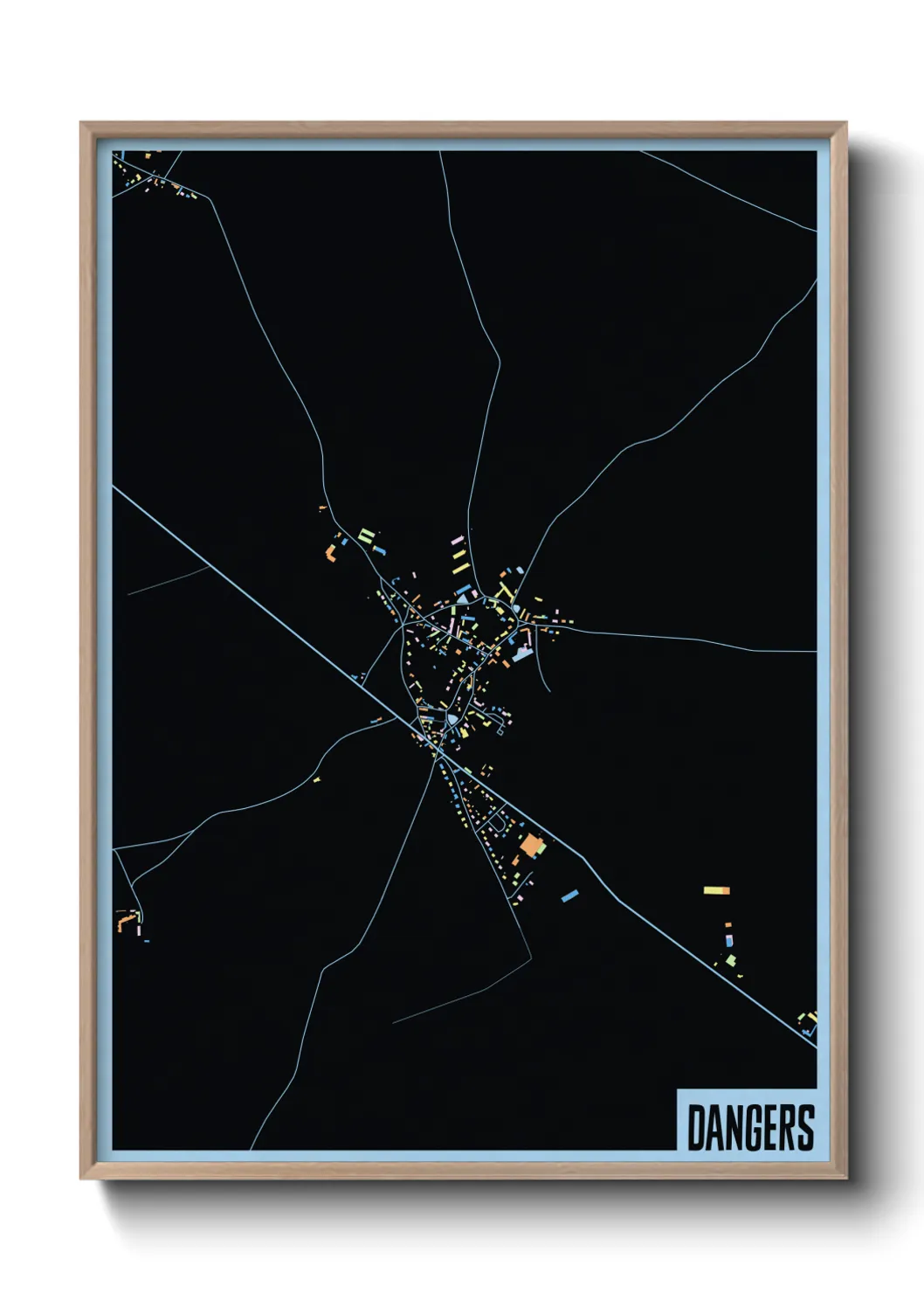 Une affiche de carte sur Dangers