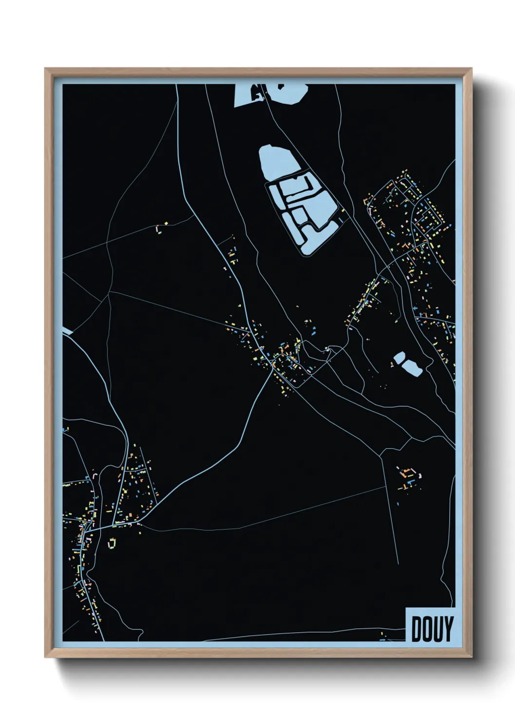 Une affiche de carte sur Douy