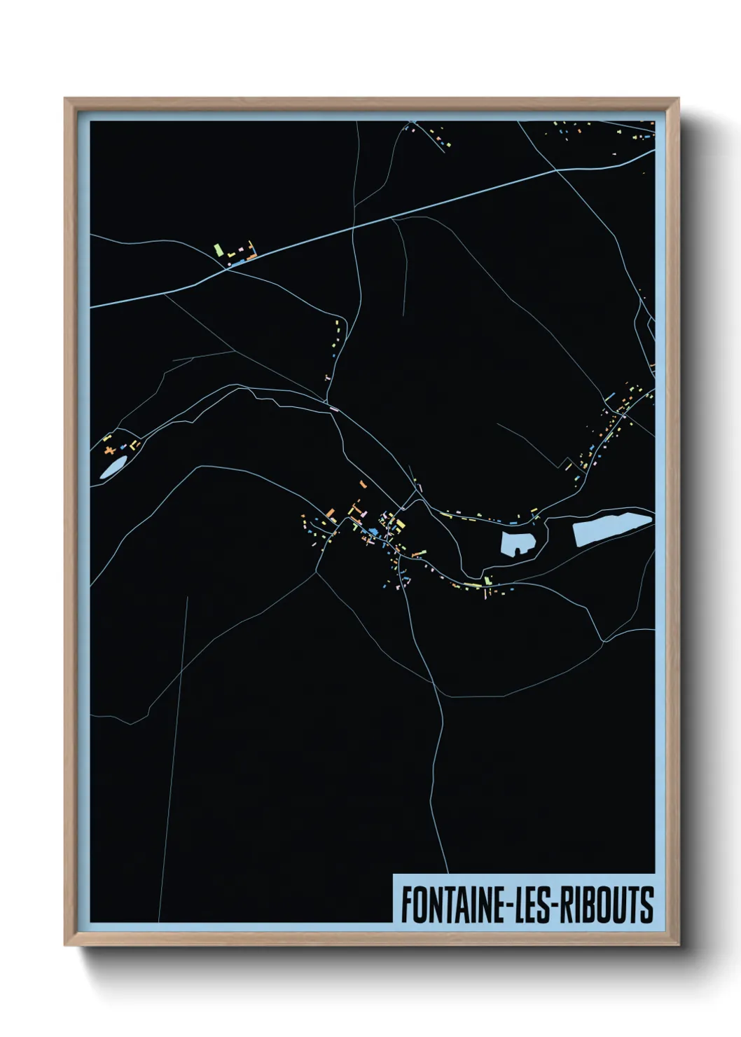 Une affiche de carte sur Fontaine-les-Ribouts