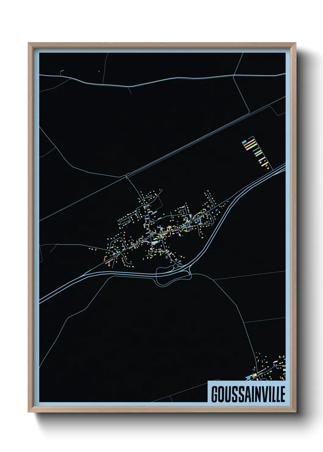 Une affiche de carte sur Goussainville