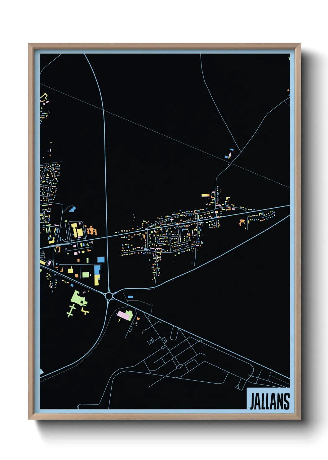 Une affiche de carte sur Jallans