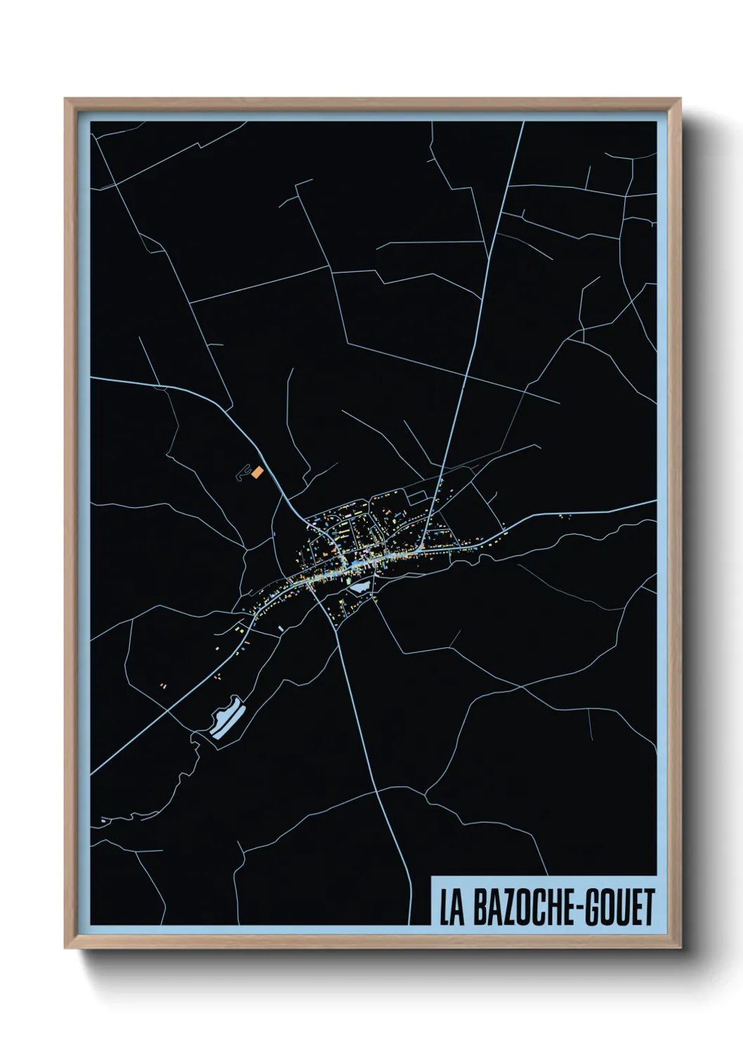 Une affiche de carte sur La Bazoche-Gouet