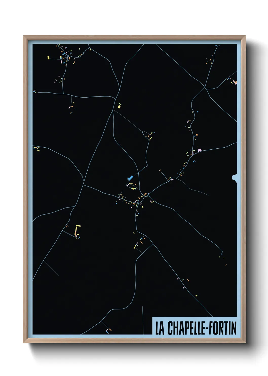 Une affiche de carte sur La Chapelle-Fortin