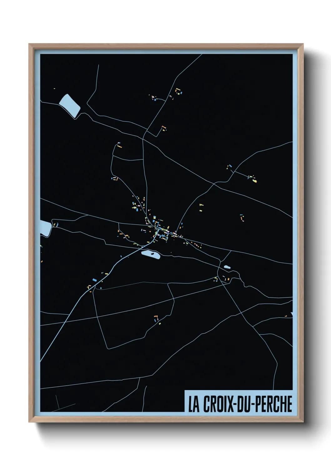 Une affiche de carte sur La Croix-du-Perche