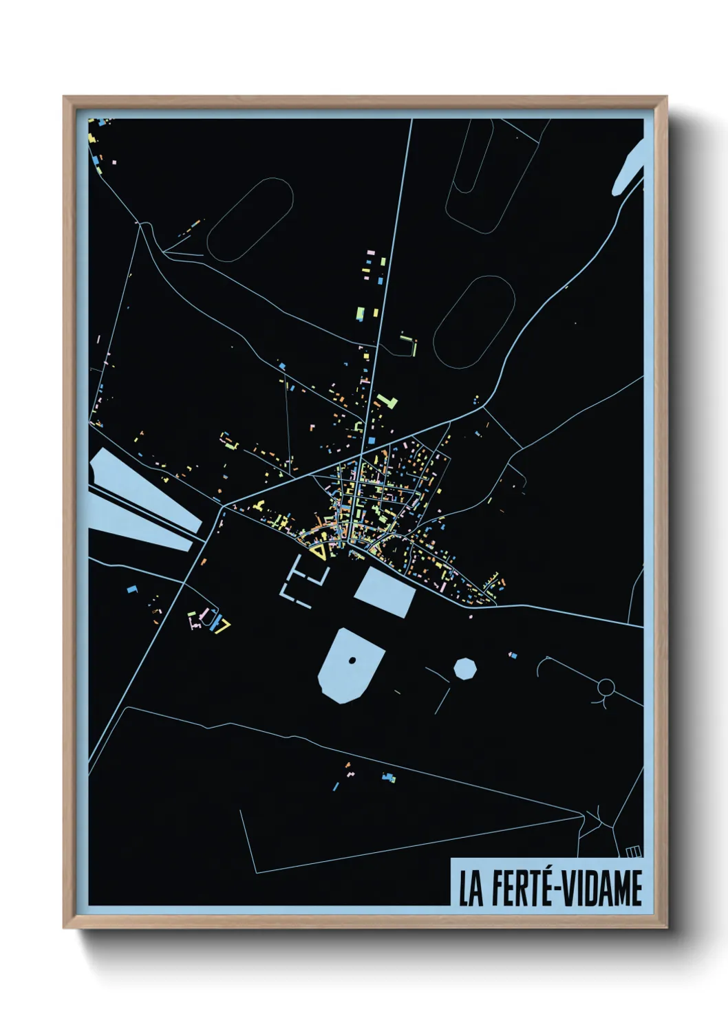 Une affiche de carte sur La Ferté-Vidame