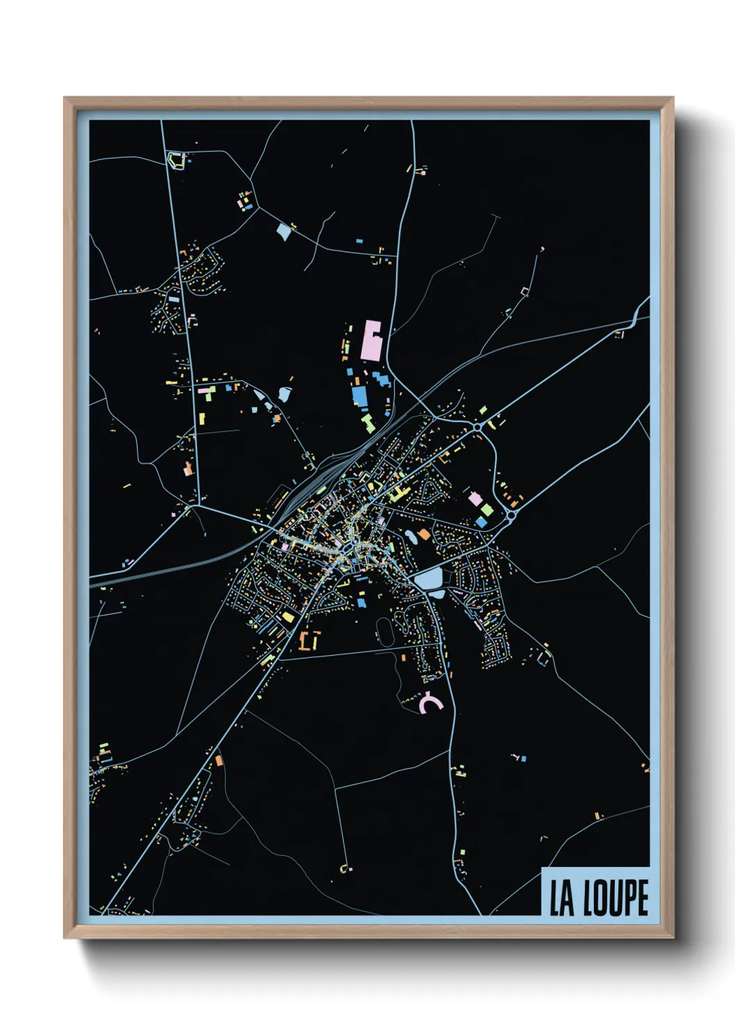 Une affiche de carte sur La Loupe