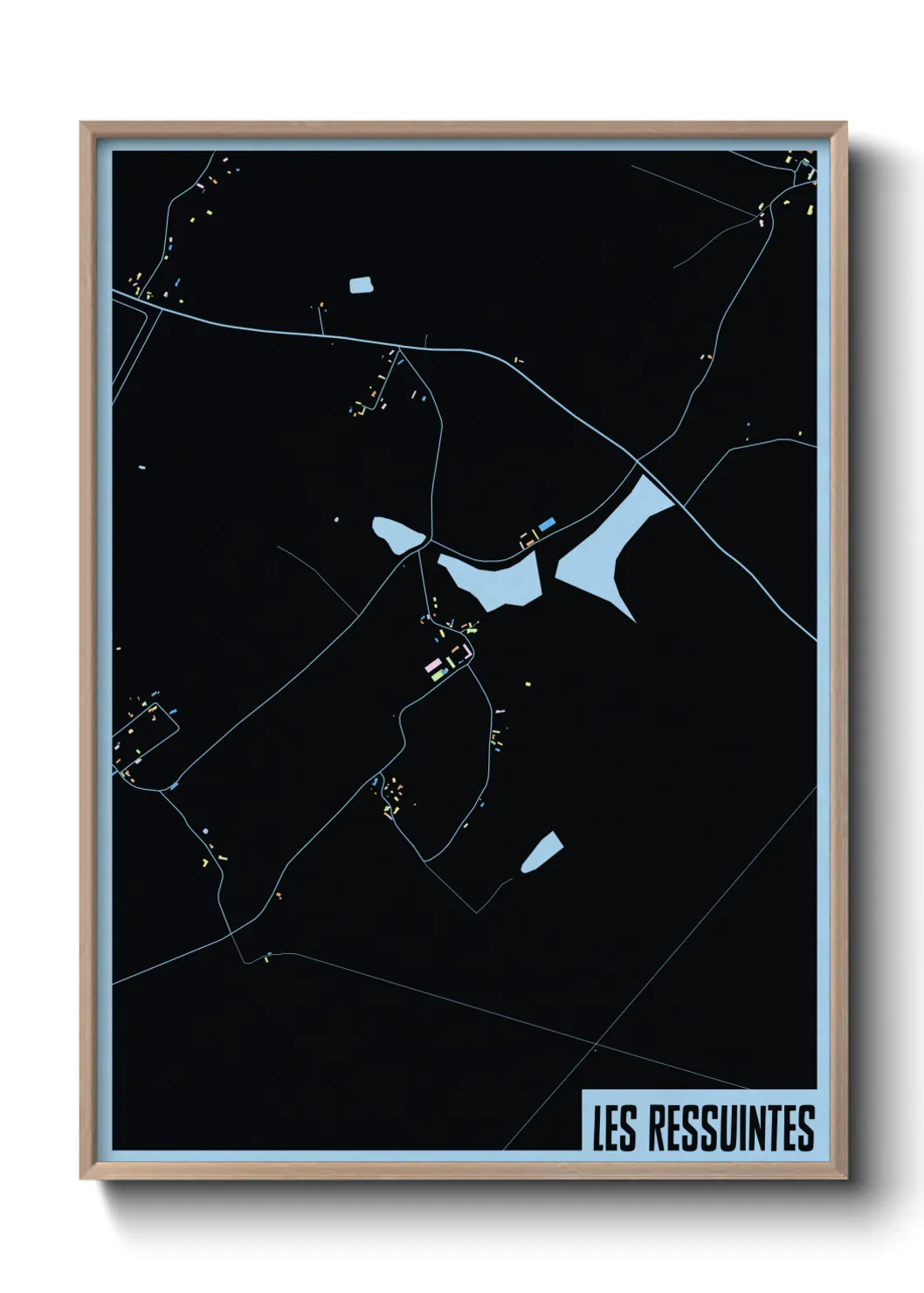 Une affiche de carte sur Les Ressuintes