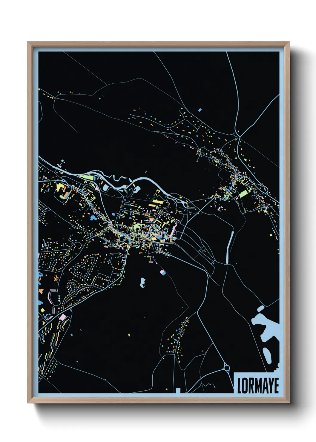 Une affiche de carte sur Lormaye