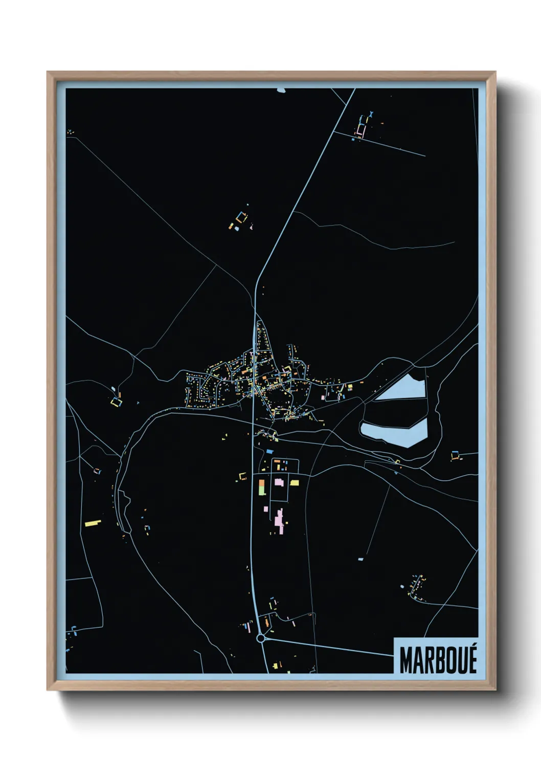 Une affiche de carte sur Marboué