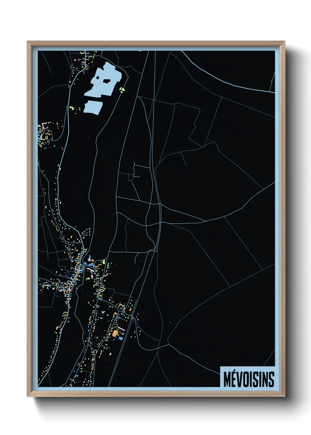 Une affiche de carte sur Mévoisins