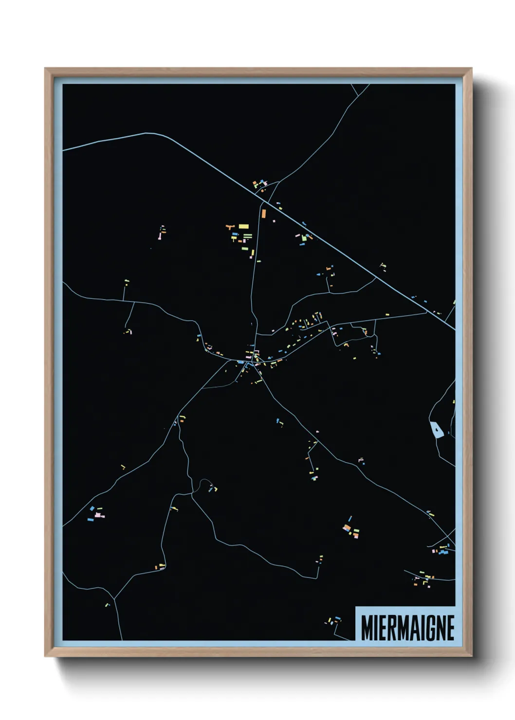 Une affiche de carte sur Miermaigne