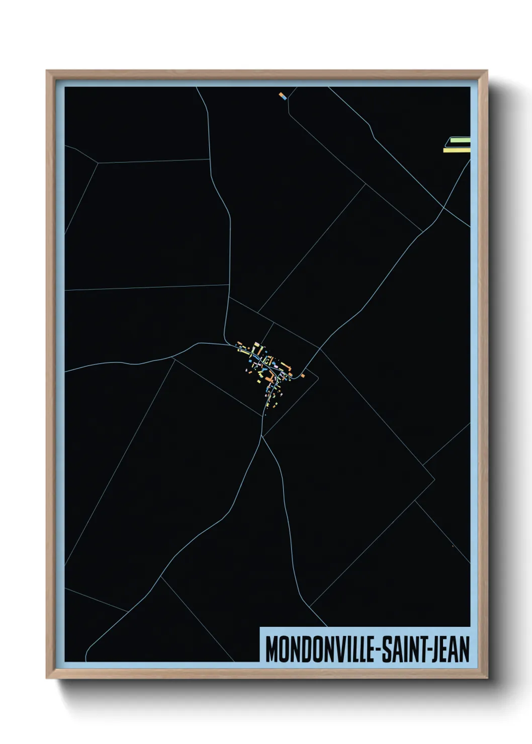 Une affiche de carte sur Mondonville-Saint-Jean