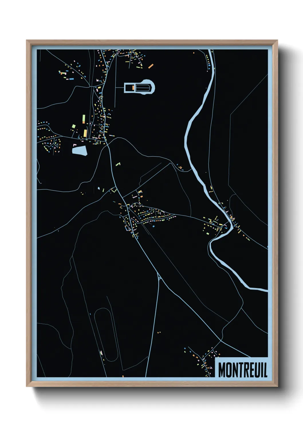 Une affiche de carte sur Montreuil