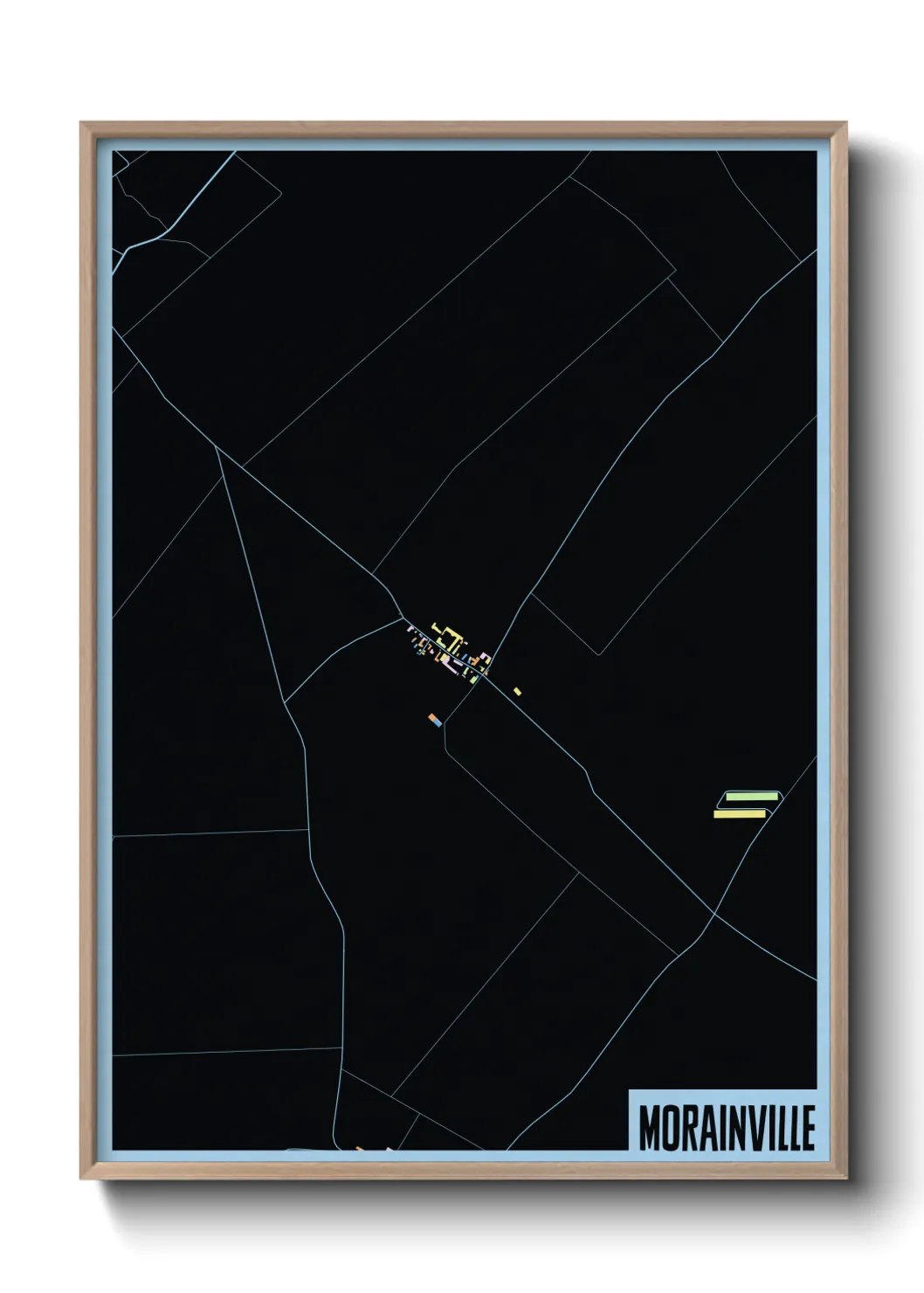 Une affiche de carte sur Morainville