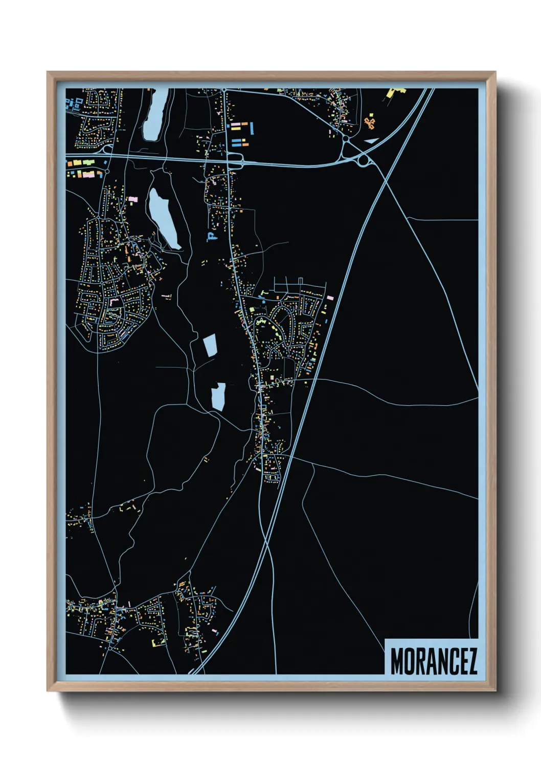 Une affiche de carte sur Morancez