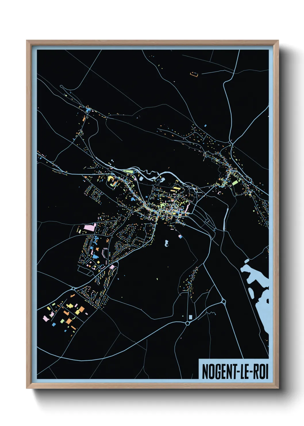 Une affiche de carte sur Nogent-le-Roi