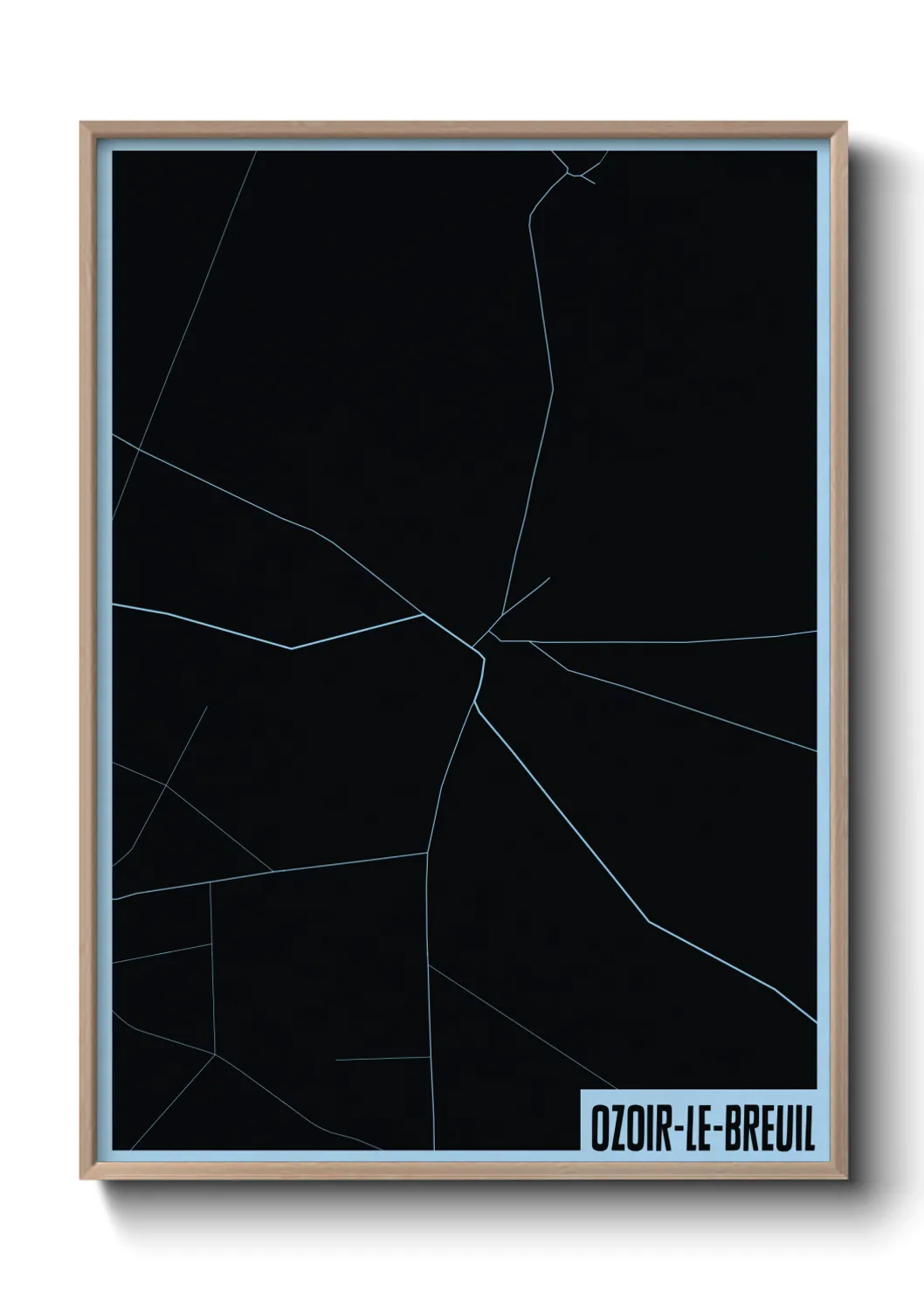 Une affiche de carte sur Ozoir-le-Breuil