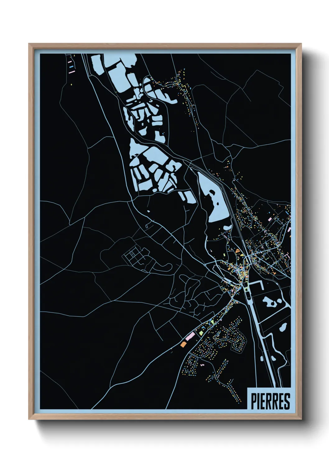 Une affiche de carte sur Pierres