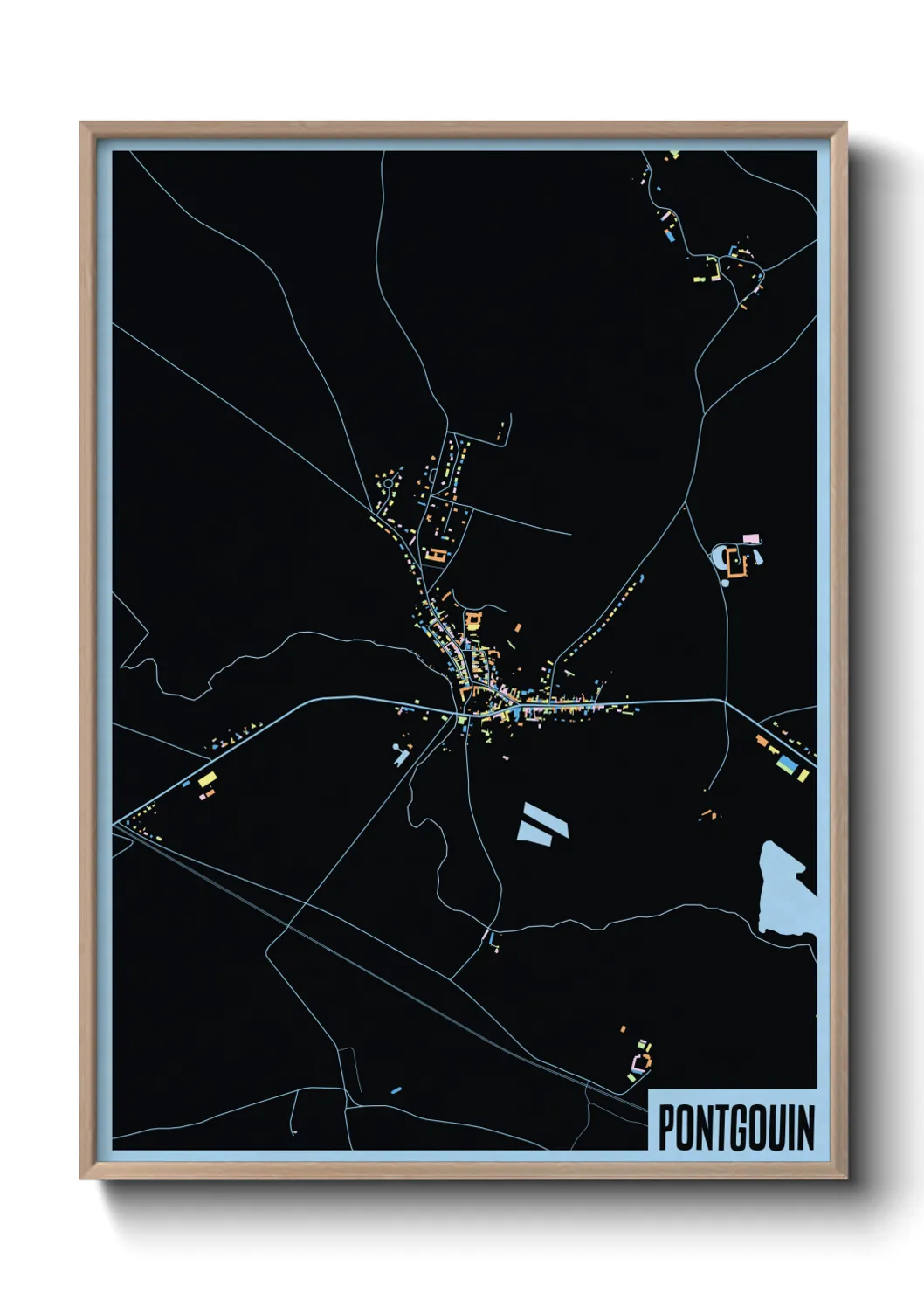 Une affiche de carte sur Pontgouin