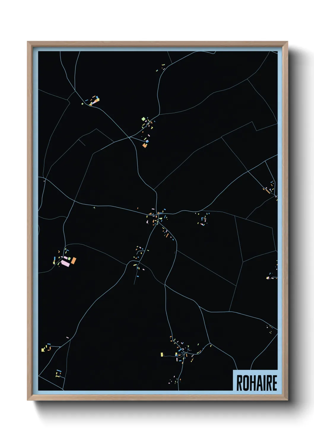 Une affiche de carte sur Rohaire