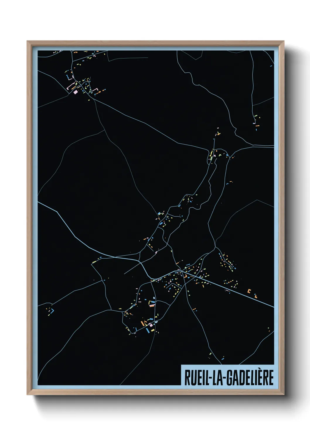 Une affiche de carte sur Rueil-la-Gadelière