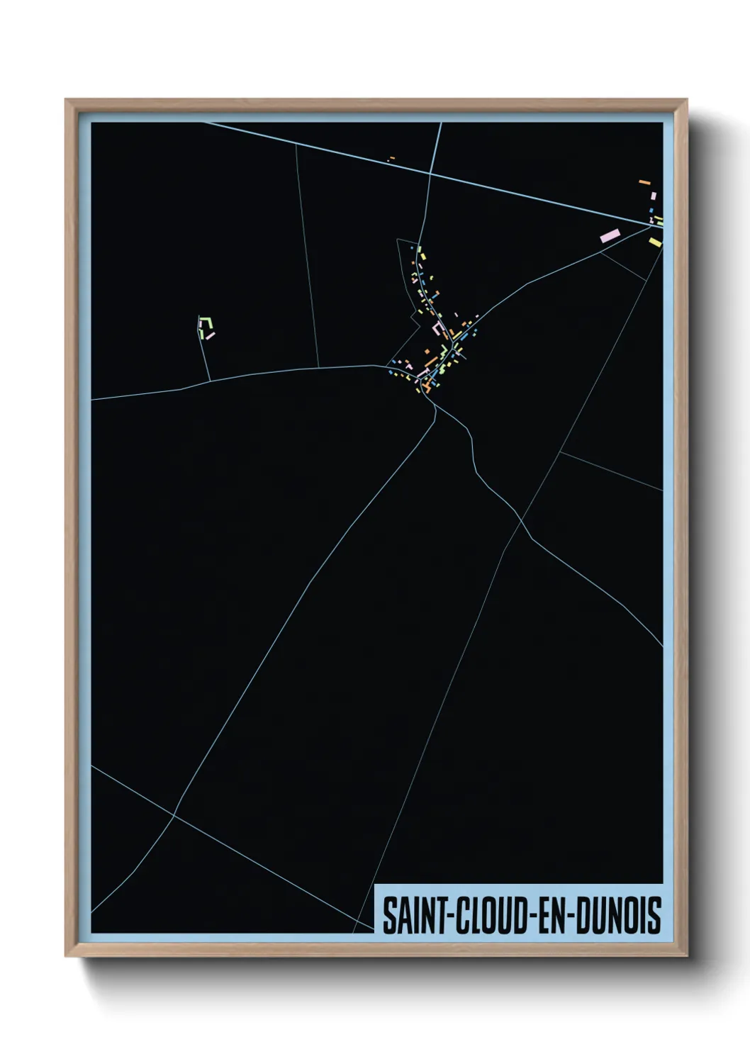 Une affiche de carte sur Saint-Cloud-en-Dunois