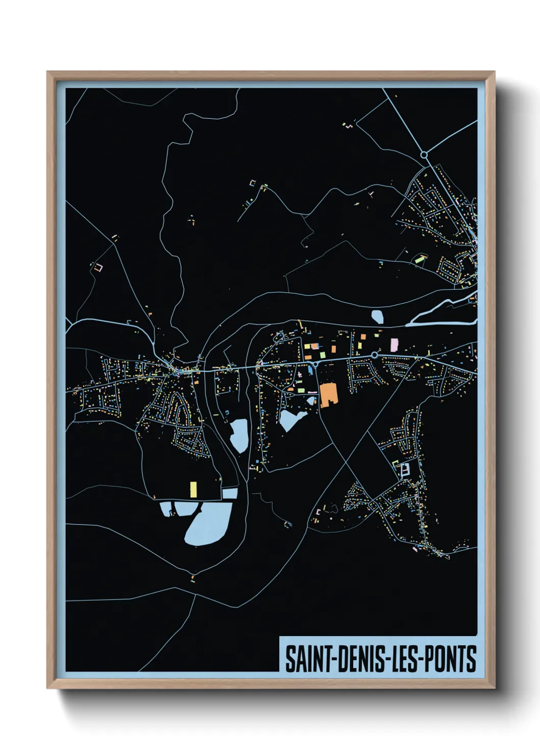 Un poster carteSaint-Denis-les-Ponts