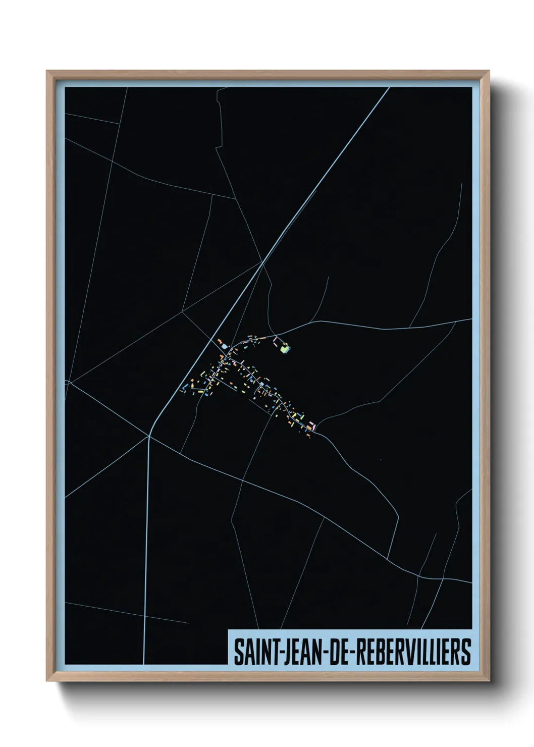 Une affiche de carte sur Saint-Jean-de-Rebervilliers