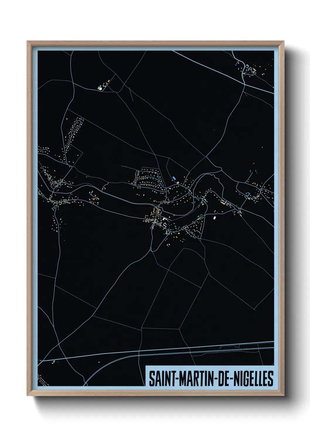 Un poster carteSaint-Martin-de-Nigelles