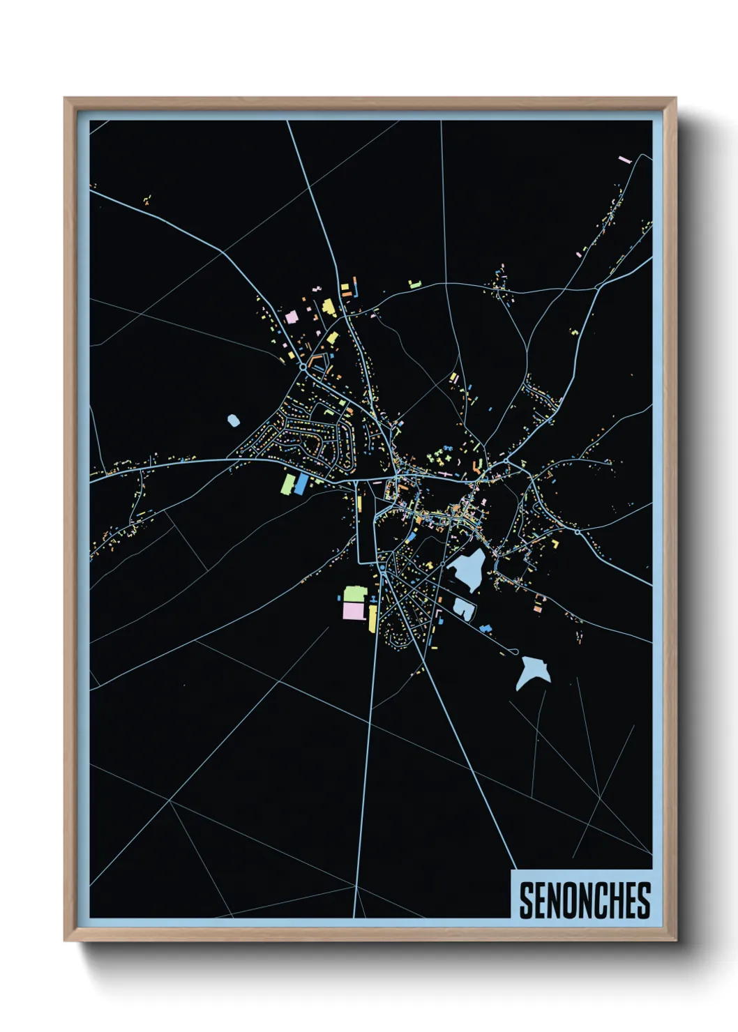 Une affiche de carte sur Senonches