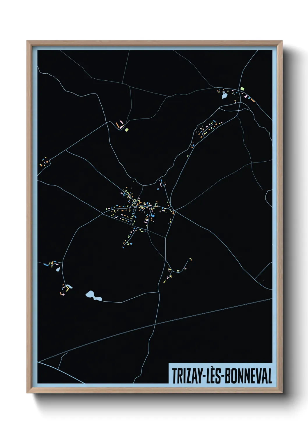 Une affiche de carte sur Trizay-lès-Bonneval