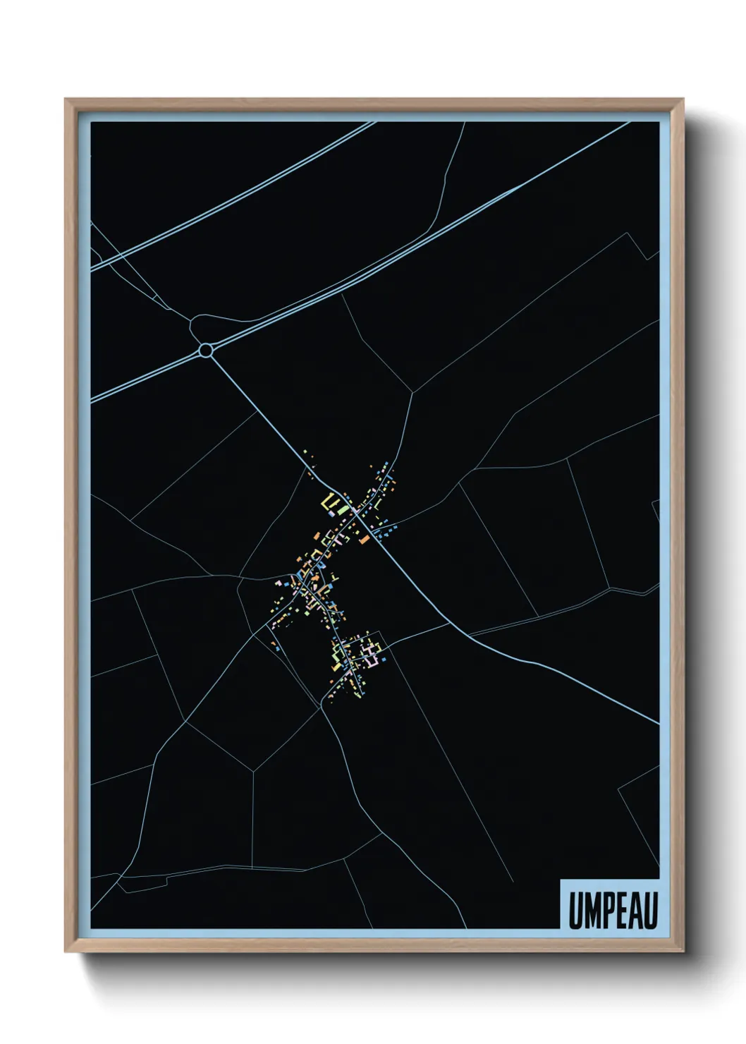 Une affiche de carte sur Umpeau