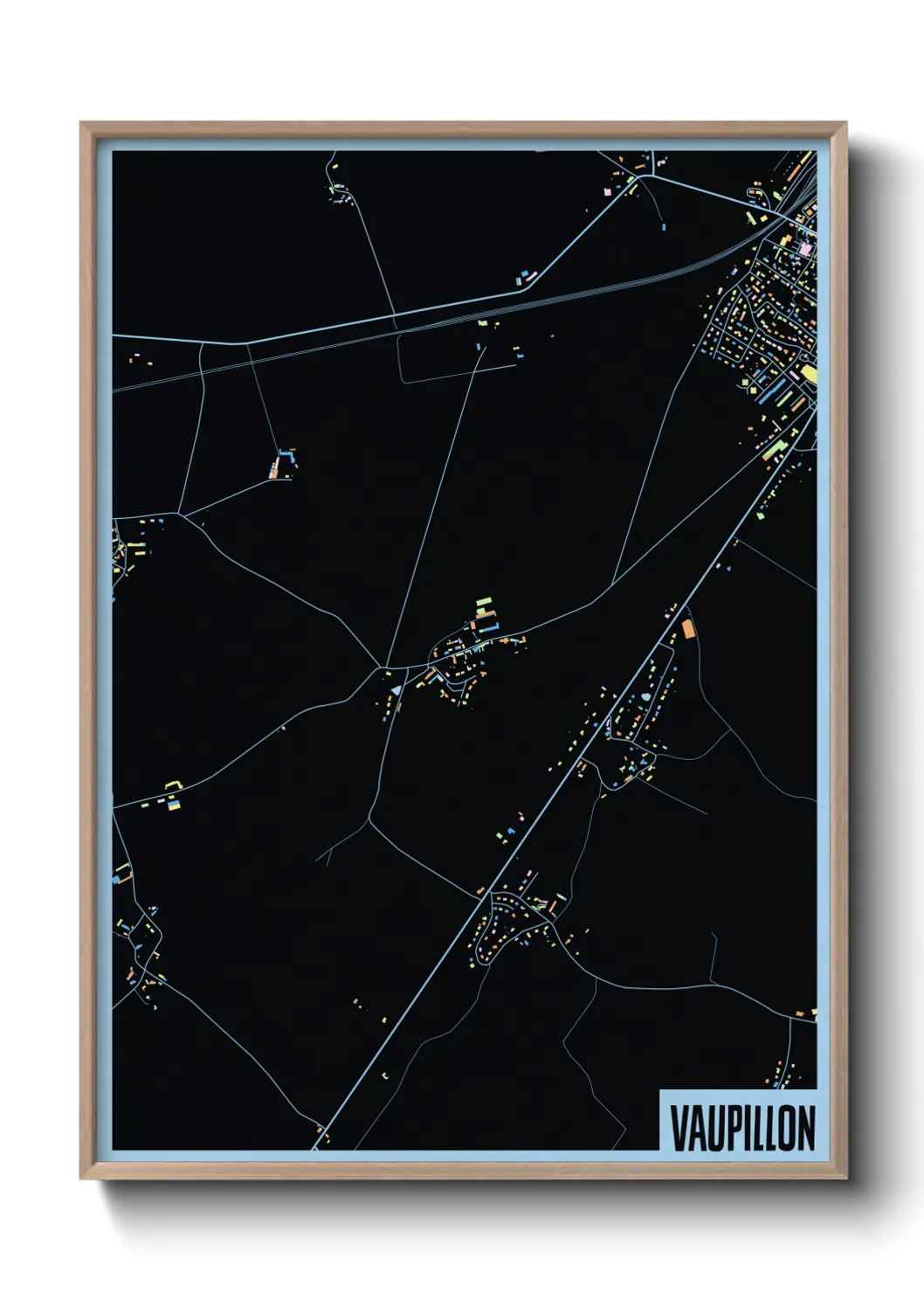 Une affiche de carte sur Vaupillon