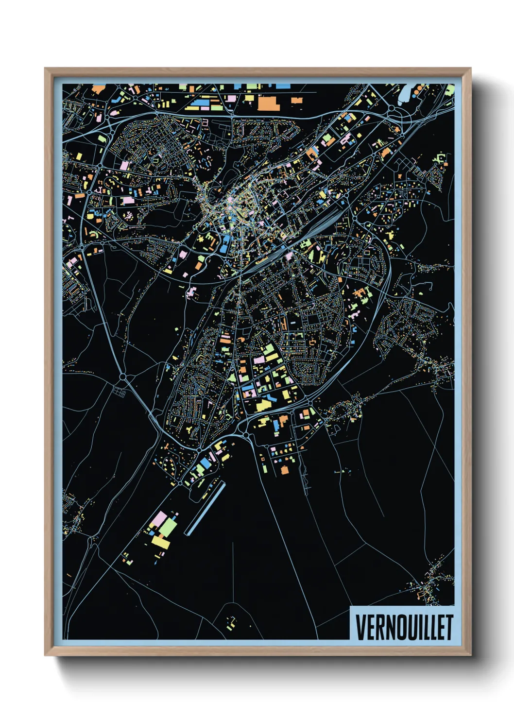 Une affiche de carte sur Vernouillet