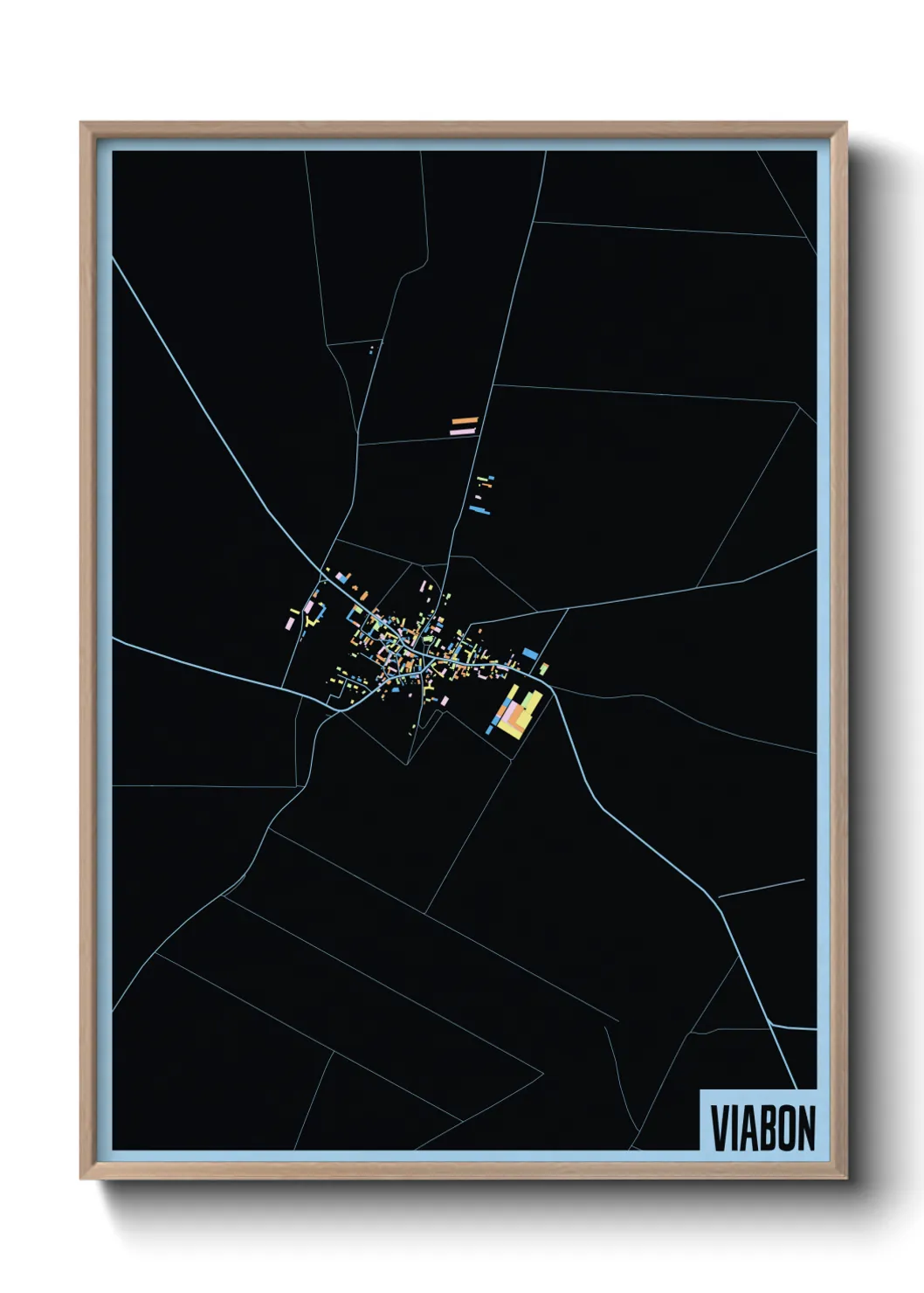 Une affiche de carte sur Viabon