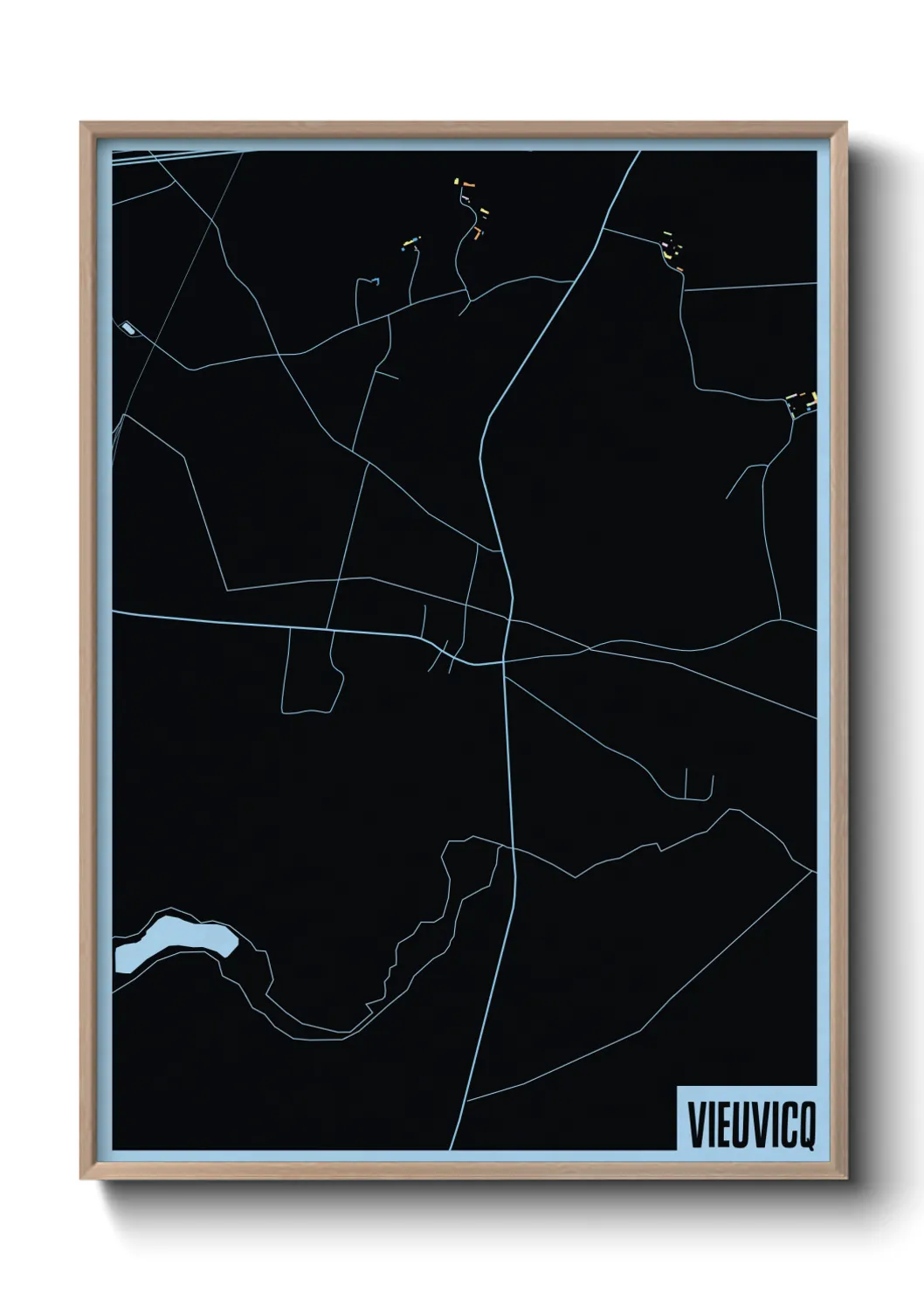 Une affiche de carte sur Vieuvicq