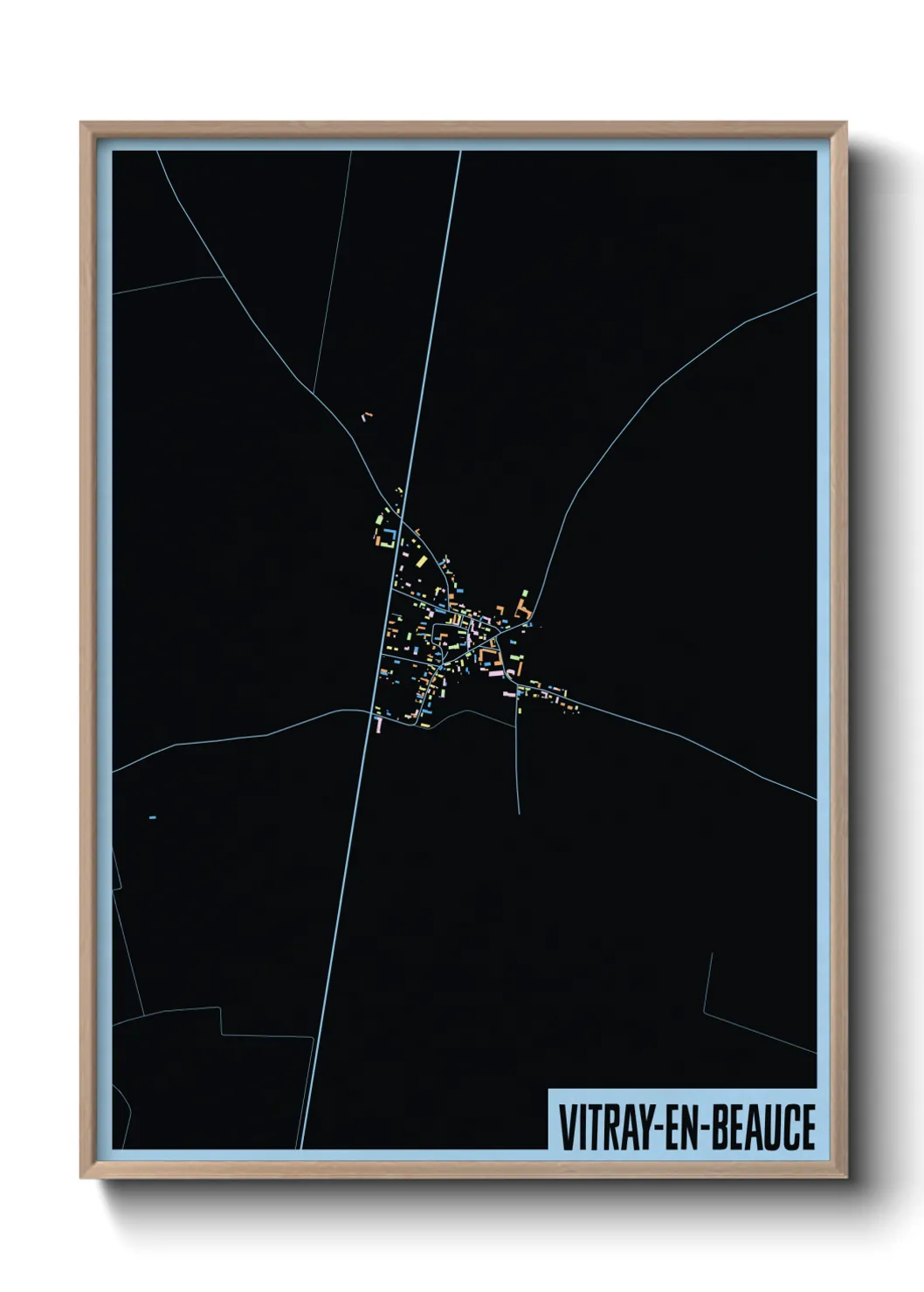 Une affiche de carte sur Vitray-en-Beauce