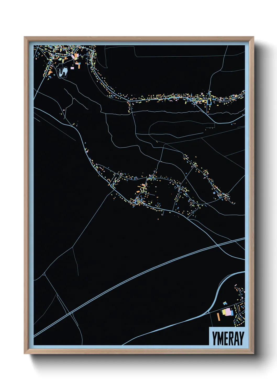 Une affiche de carte sur Ymeray