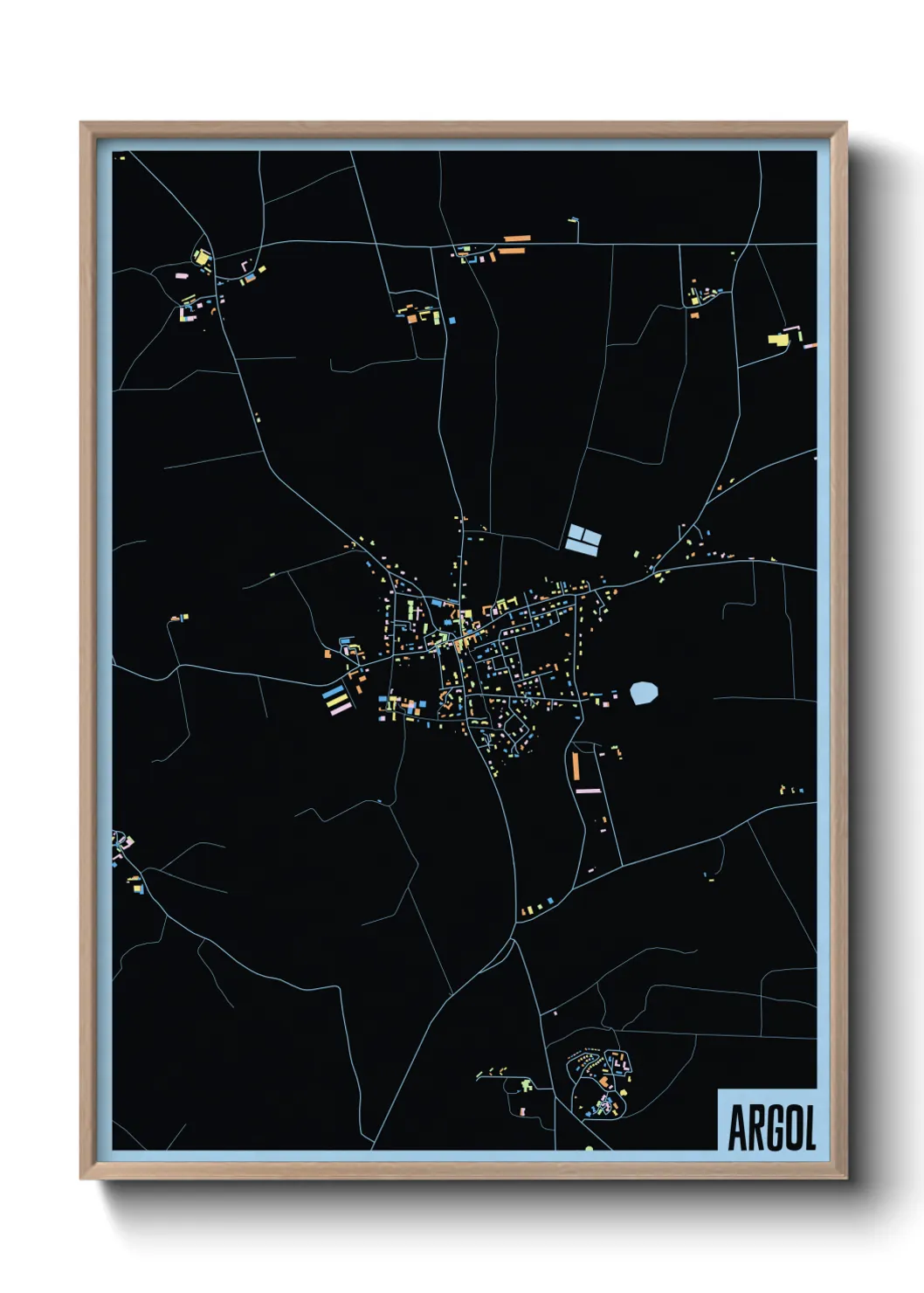 Une affiche de carte sur Argol