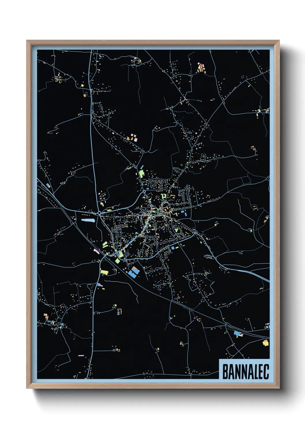 Une affiche de carte sur Bannalec